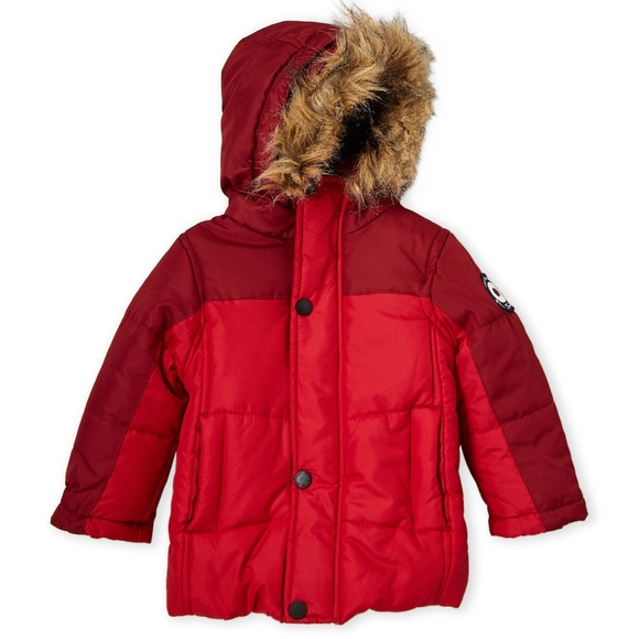 baby boy fur hooded coat